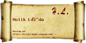 Holik Léda névjegykártya